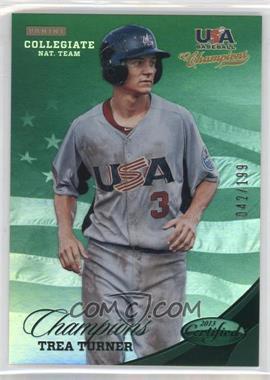 2013 Panini USA Baseball Champions - [Base] - Certified National Team Mirror Green #146 - Trea Turner /199