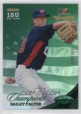 2013 Panini USA Baseball Champions - [Base] - Certified National Team Mirror Green #176 - Bailey Falter /199