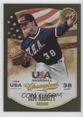 2013 Panini USA Baseball Champions - Certified Gold Medal Winners #19 - Jim Abbott /25