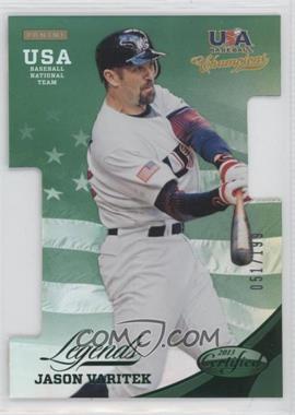 2013 Panini USA Baseball Champions - Certified Legends Die-Cut - Mirror Green #35 - Jason Varitek /199