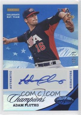 2013 Panini USA Baseball Champions - Certified National Team Signatures - Mirror Blue #16 - Adam Plutko /25