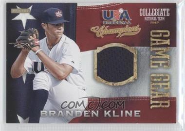 2013 Panini USA Baseball Champions - Game Gear Jerseys #6 - Branden Kline