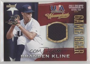 2013 Panini USA Baseball Champions - Game Gear Jerseys #6 - Branden Kline