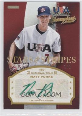 2013 Panini USA Baseball Champions - Stars & Stripes Signatures - Green Ink #PRK - Matt Purke /2