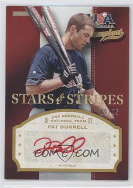 2013 Panini USA Baseball Champions - Stars & Stripes Signatures - Red Ink #PAT - Pat Burrell /25