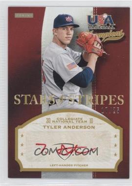 2013 Panini USA Baseball Champions - Stars & Stripes Signatures - Red Ink #TYL - Tyler Anderson /25