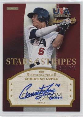 2013 Panini USA Baseball Champions - Stars & Stripes Signatures #CHR - Christian Lopes /672