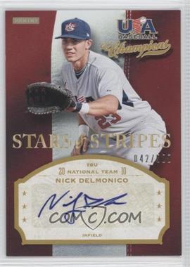 2013 Panini USA Baseball Champions - Stars & Stripes Signatures #DEL - Nick Delmonico /500