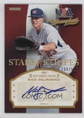 2013 Panini USA Baseball Champions - Stars & Stripes Signatures #DEL - Nick Delmonico /500