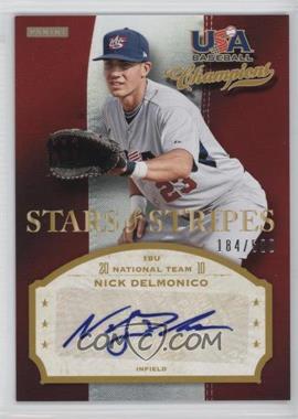 2013 Panini USA Baseball Champions - Stars & Stripes Signatures #DEL - Nick Delmonico /500