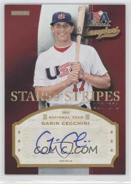 2013 Panini USA Baseball Champions - Stars & Stripes Signatures #GCC - Garin Cecchini /671