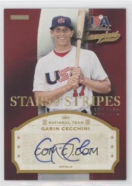 2013 Panini USA Baseball Champions - Stars & Stripes Signatures #GCC - Garin Cecchini /671