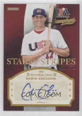 2013 Panini USA Baseball Champions - Stars & Stripes Signatures #GCC - Garin Cecchini /671