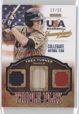 2013 Panini USA Baseball Champions - Triple Play Materials #13 - Trea Turner /25