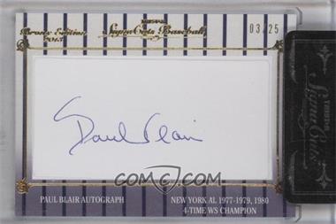 2013 TRISTAR Signa Cuts Cut Autographs - Bronx Edition - Gold #_PABL - Paul Blair /25
