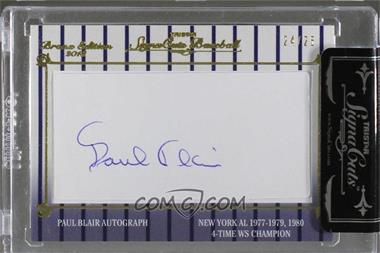 2013 TRISTAR Signa Cuts Cut Autographs - Bronx Edition - Gold #_PABL - Paul Blair /25 [Cut Signature]