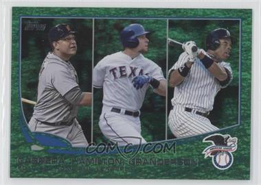 2013 Topps - [Base] - Emerald Foil #153 - League Leaders - 2012 AL Home Run Leaders (Miguel Cabrera, Josh Hamilton, Curtis Granderson)