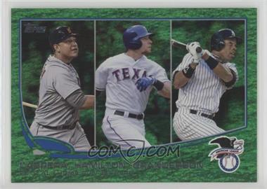 2013 Topps - [Base] - Emerald Foil #153 - League Leaders - 2012 AL Home Run Leaders (Miguel Cabrera, Josh Hamilton, Curtis Granderson)