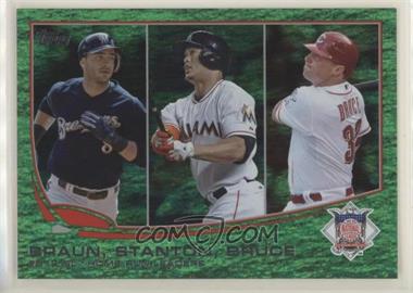 2013 Topps - [Base] - Emerald Foil #246 - League Leaders - 2012 NL Home Run Leaders (Ryan Braun, Giancarlo Stanton, Jay Bruce)