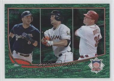 2013 Topps - [Base] - Emerald Foil #246 - League Leaders - 2012 NL Home Run Leaders (Ryan Braun, Giancarlo Stanton, Jay Bruce)