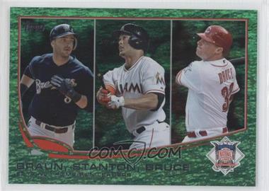 2013 Topps - [Base] - Emerald Foil #246 - League Leaders - 2012 NL Home Run Leaders (Ryan Braun, Giancarlo Stanton, Jay Bruce)