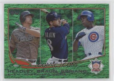 2013 Topps - [Base] - Emerald Foil #272 - League Leaders - 2012 NL Runs Batted In Leaders (Chase Headley, Ryan Braun, Alfonso Soriano)