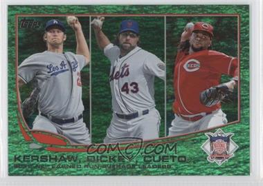 2013 Topps - [Base] - Emerald Foil #81 - League Leaders - NL Earned Run Average Leaders (Clayton Kershaw, R.A. Dickey, Johnny Cueto)