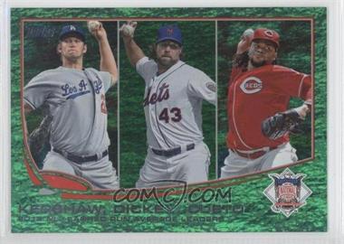 2013 Topps - [Base] - Emerald Foil #81 - League Leaders - NL Earned Run Average Leaders (Clayton Kershaw, R.A. Dickey, Johnny Cueto)