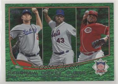 2013 Topps - [Base] - Emerald Foil #81 - League Leaders - NL Earned Run Average Leaders (Clayton Kershaw, R.A. Dickey, Johnny Cueto)