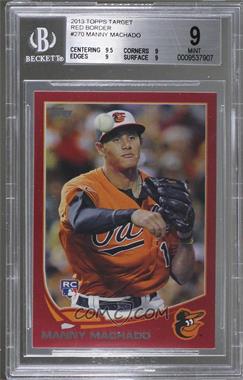 2013 Topps - [Base] - Target Red #270 - Manny Machado [BGS 9 MINT]