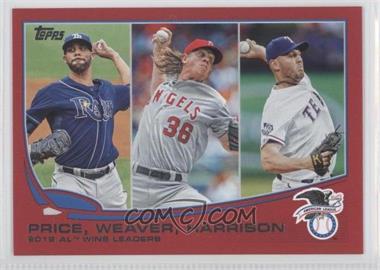 2013 Topps - [Base] - Target Red #95 - League Leaders - AL Wins Leaders (David Price, Jered Weaver, Matt Harrison)