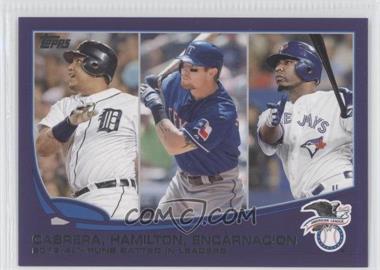 2013 Topps - [Base] - Toys R Us Purple #194 - League Leaders - AL Runs Batted In Leaders (Edwin Encarnacion, Miguel Cabrera, Josh Hamilton)