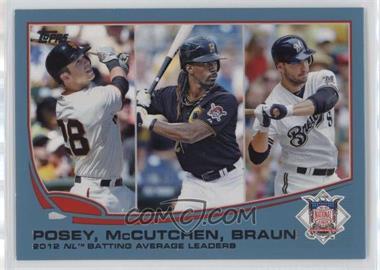 2013 Topps - [Base] - Wal-Mart Blue #189 - League Leaders - 2012 NL Batting Average Leaders (Buster Posey, Andrew McCutchen, Ryan Braun)