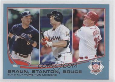 2013 Topps - [Base] - Wal-Mart Blue #246 - League Leaders - 2012 NL Home Run Leaders (Ryan Braun, Giancarlo Stanton, Jay Bruce)