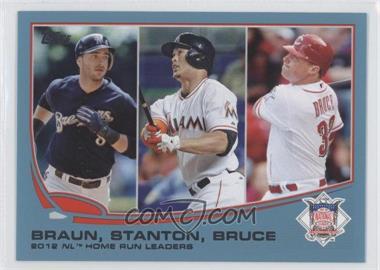 2013 Topps - [Base] - Wal-Mart Blue #246 - League Leaders - 2012 NL Home Run Leaders (Ryan Braun, Giancarlo Stanton, Jay Bruce)