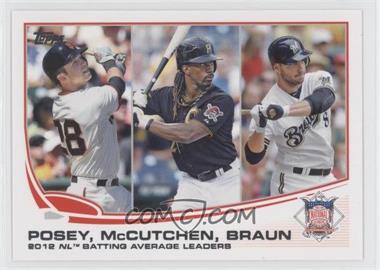 2013 Topps - [Base] #189 - League Leaders - 2012 NL Batting Average Leaders (Buster Posey, Andrew McCutchen, Ryan Braun)