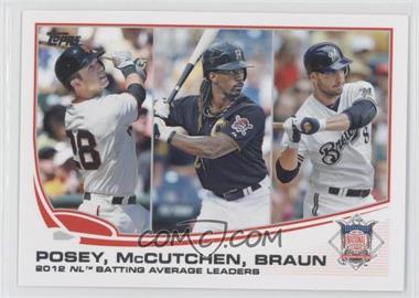 2013 Topps - [Base] #189 - League Leaders - 2012 NL Batting Average Leaders (Buster Posey, Andrew McCutchen, Ryan Braun)