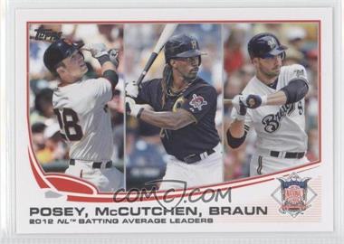 2013 Topps - [Base] #189 - League Leaders - 2012 NL Batting Average Leaders (Buster Posey, Andrew McCutchen, Ryan Braun)