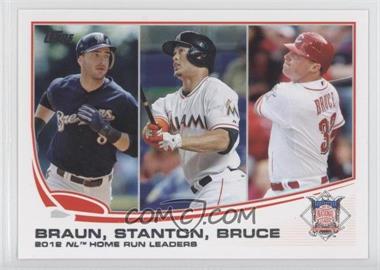 2013 Topps - [Base] #246 - League Leaders - 2012 NL Home Run Leaders (Ryan Braun, Giancarlo Stanton, Jay Bruce)