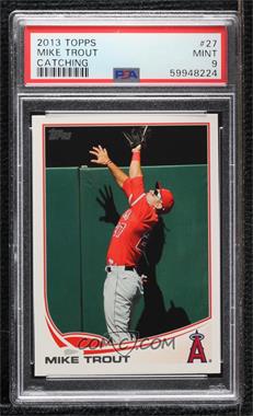2013 Topps - [Base] #27.2 - SP - Out of Bounds Variation - Mike Trout [PSA 9 MINT]