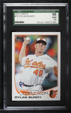 2013 Topps - [Base] #78.1 - Dylan Bundy [SGC 10 GEM]