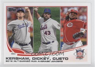 2013 Topps - [Base] #81 - League Leaders - NL Earned Run Average Leaders (Clayton Kershaw, R.A. Dickey, Johnny Cueto)