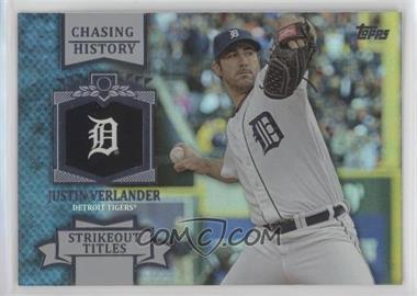 2013 Topps - Chasing History - Silver Foil #CH-88 - Justin Verlander