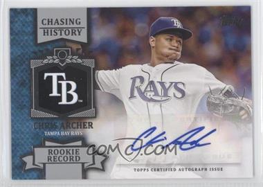 2013 Topps - Chasing History Autograph #CHA-CA.1 - Chris Archer (Rookie Record)