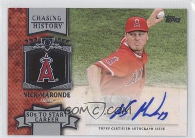2013 Topps - Chasing History Autograph #CHA-NM.2 - Nick Maronde (Red Jersey)