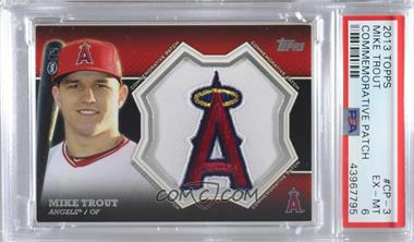2013 Topps - Manufactured Commemorative Patch #CP-3 - Mike Trout [PSA 6 EX‑MT]