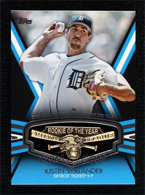 2013 Topps - Rookie of the Year Commemorative Manufactured Trophy #ROY-JV - Justin Verlander