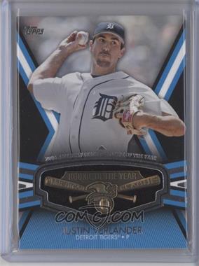 2013 Topps - Rookie of the Year Commemorative Manufactured Trophy #ROY-JV - Justin Verlander