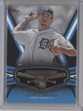 2013 Topps - Rookie of the Year Commemorative Manufactured Trophy #ROY-JV - Justin Verlander