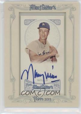 2013 Topps Allen & Ginter's - Framed Mini Autographs #AGA-MW - Maury Wills